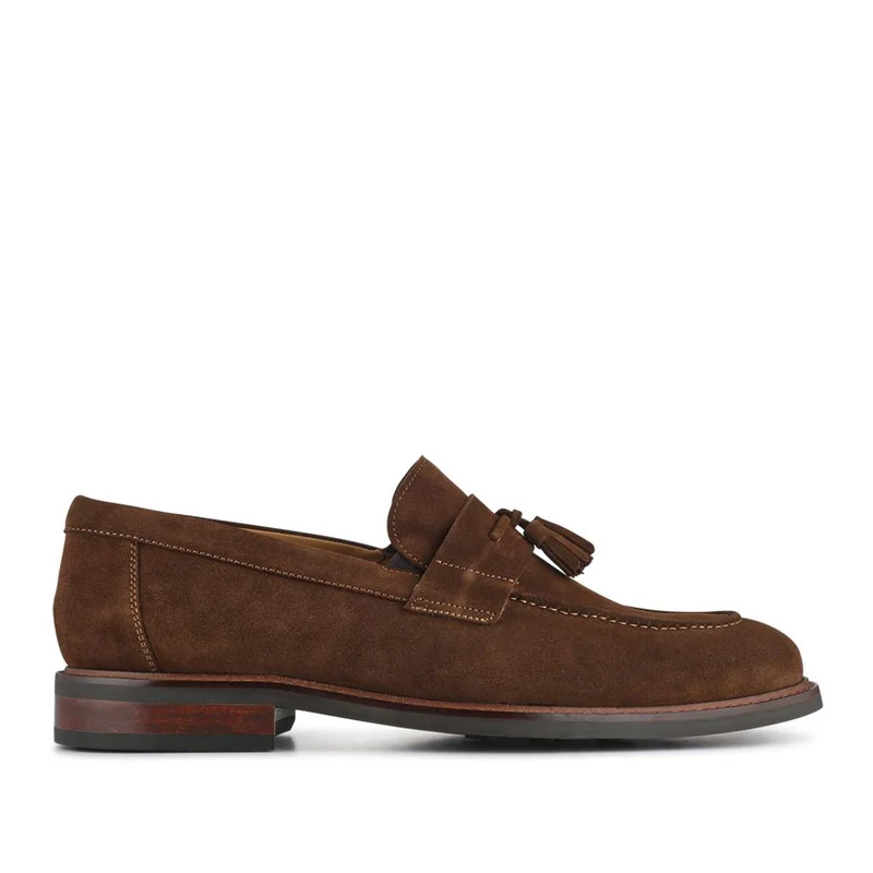 Rodrigo Wide-Fit Leather Tassel Loafers - RODRIGO / 327 901 - Brown Suede
