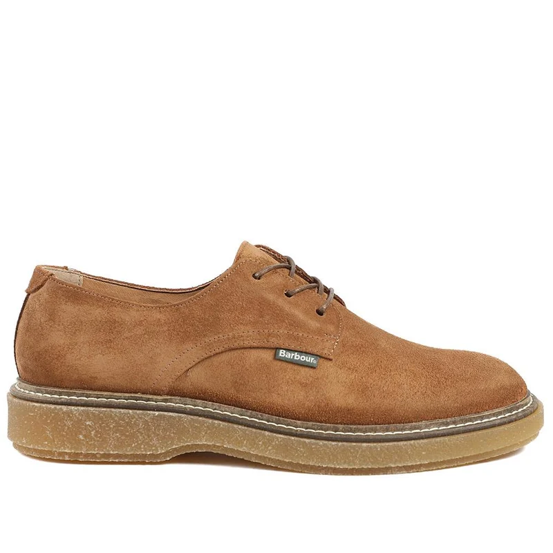 Barbour Harefield Leather Derby Shoes - BARBR42501 / 328 010 - Tan Suede