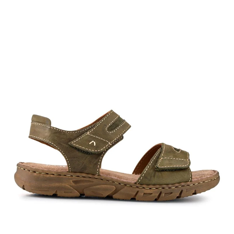 Dual Touch-Fastening Leather Sandals - JOSEF41519 / 327 246 - Green
