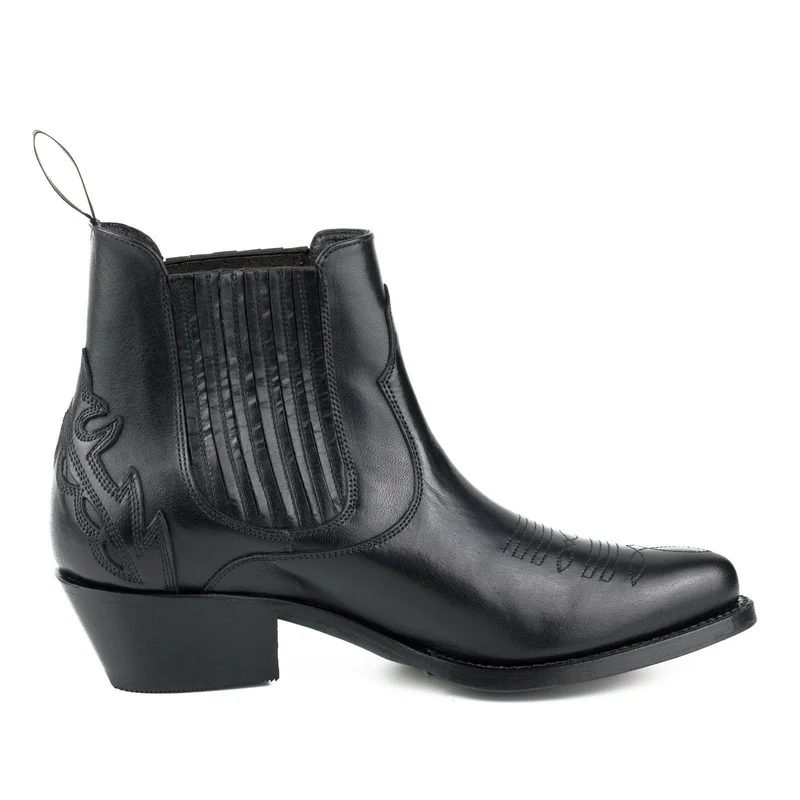 Urban Stiefeletten Damen 2487 Schwarzes Leder