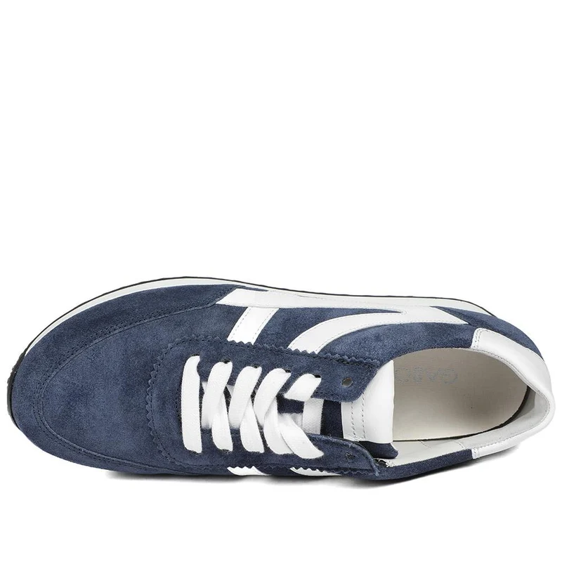 Gabor Globe Wide Fit Leather Trainers - GAB43509 / 328 760 - Navy