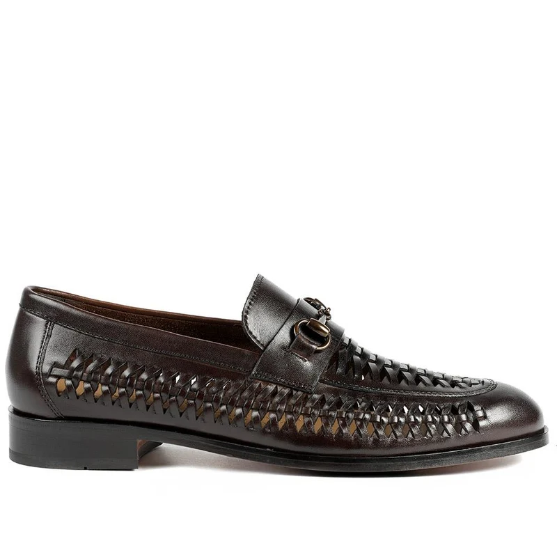 Rylee Slip On Leather Loafers - RYLEE / 328 718 - Dark Brown