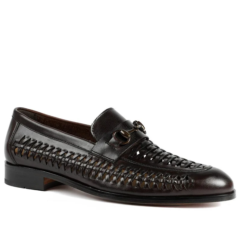 Rylee Slip On Leather Loafers - RYLEE / 328 718 - Dark Brown