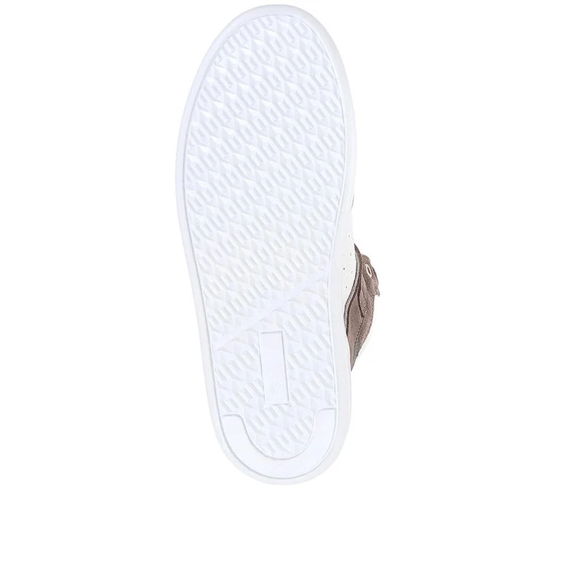 Andra Leather High Top Trainers - ANDRA / 323 090 - White-Grey