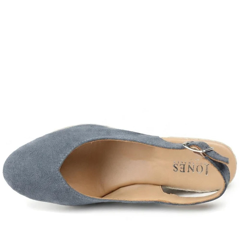 Raisa Leather Buckle Fasten Espadrilles - RAISA / 329 414 - Navy Suede