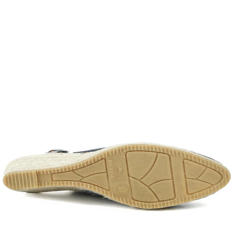 Raisa Leather Buckle Fasten Espadrilles - RAISA / 329 414 - Navy Suede