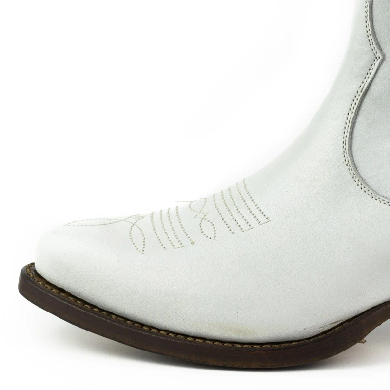 Urban Damen Stiefeletten 2487 Weißes Leder