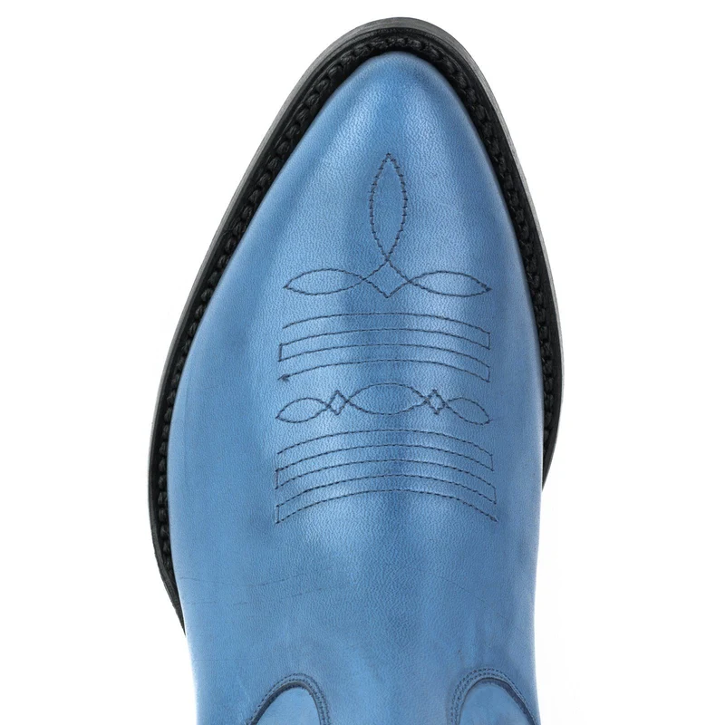 Urban Stiefeletten Damen 2487 Leder Blau 3