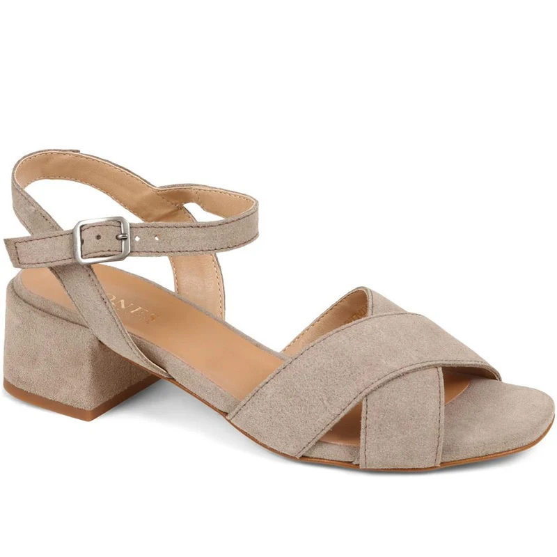 Katalina Strappy Block Heels - KATALINA / 323 800 - Taupe