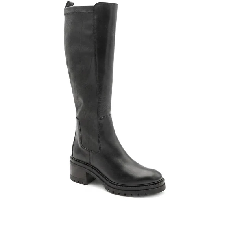 Deana Leather Long Boots - DEANA / 329 783 - Black