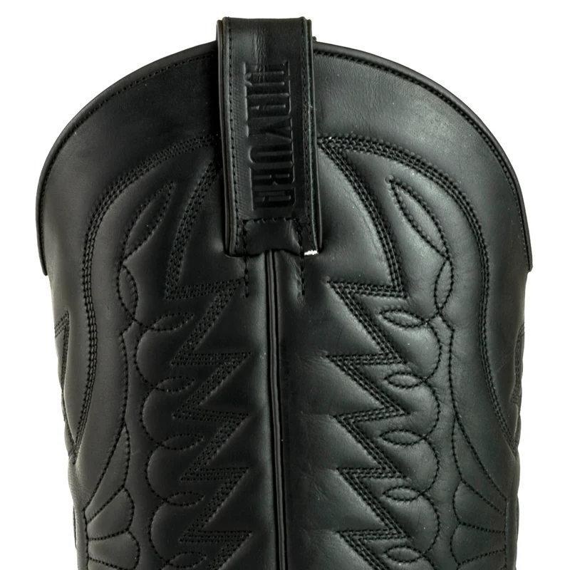 Country- und Western-Cowboystiefel 1935 C für Herren und Damen aus exotischem schwarzem und weißem Leder