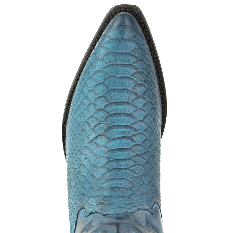 Country- und Western-Cowboystiefel für Damen 2524 Blaues Leder