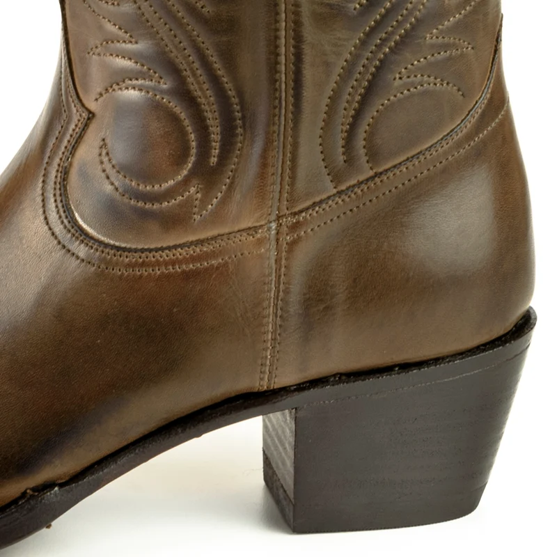 Damen-Cowboy-Country- und Westernstiefel 2536 aus braunem Leder