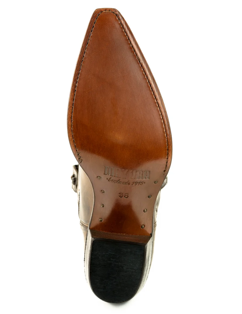 Damen-Cowboy-Country- und Westernstiefel 2536 aus braunem Leder