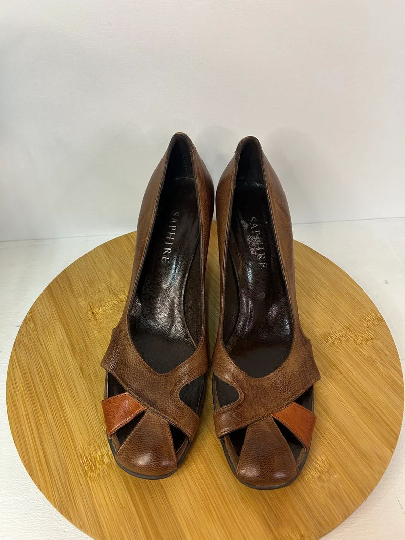 Vintage Echtleder Pumps / Schuhe - SAPHIRE - Gr. 40