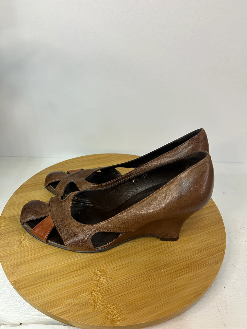 Vintage Echtleder Pumps / Schuhe - SAPHIRE - Gr. 40