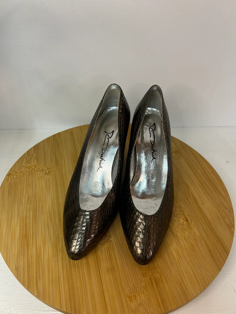 Vintage Animalprint Metallic Pumps / Schuhe - R.Dietrich - Gr. 37
