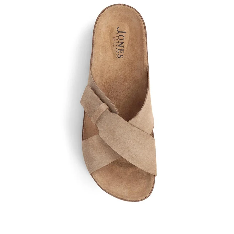 Wavy Leather Mules - WAVY / 325 411 - Sand Suede