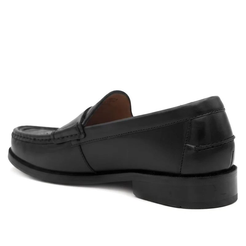 Romsey Leather Penny Loafers - ROMSEY / 329 957 - Black Croc