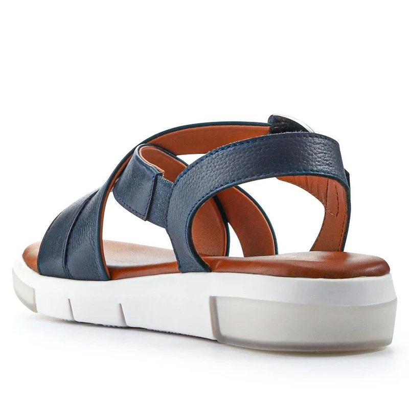 Ilaria Casual Leather Sandals - ILARIA / 327 308 - Navy