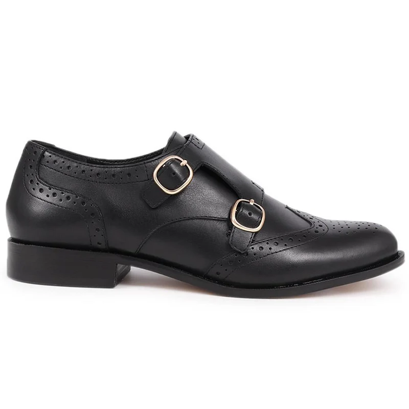 Oakwood Monkstrap Shoes - OAKWOOD / 326 203 - Black