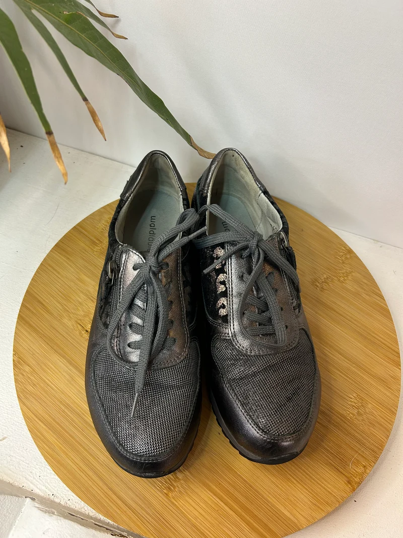 Glitzer Sneaker Schuhe Animalprint - Waldläufer - Gr. 38