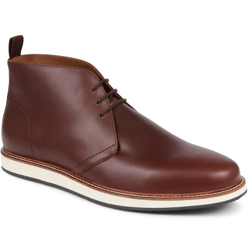 Ezra Leather Chukka Boots - EZRA / 324 393 - Dark Brown