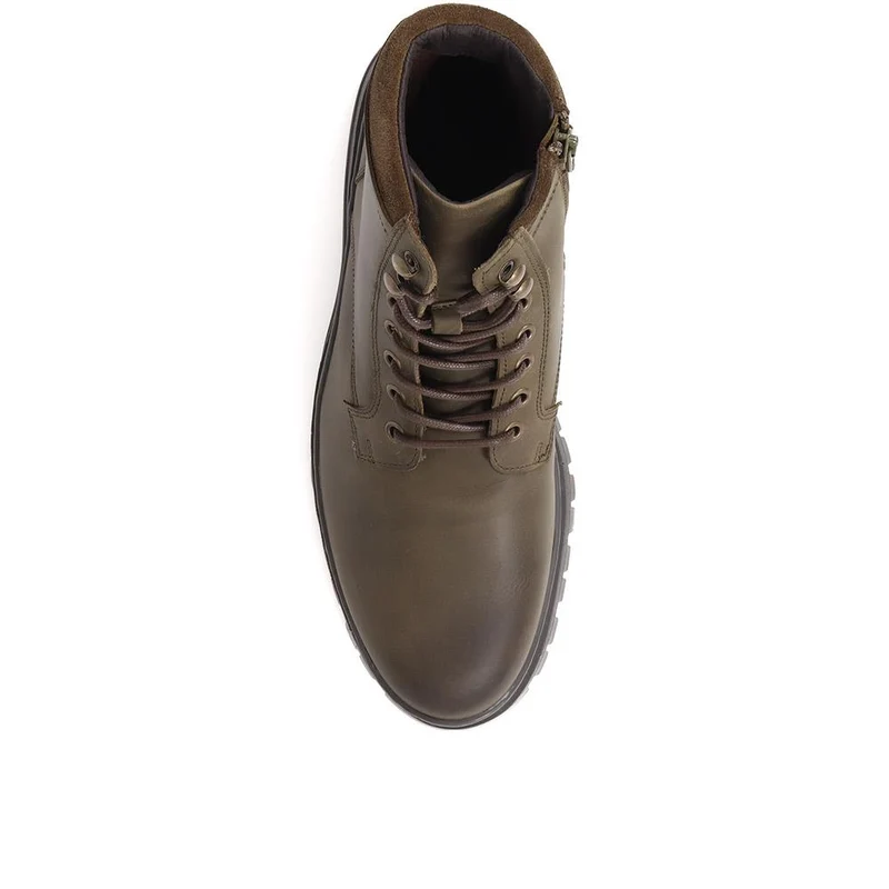 Dexton Leather Ankle Boots - DEXTON / 324 498 - Khaki