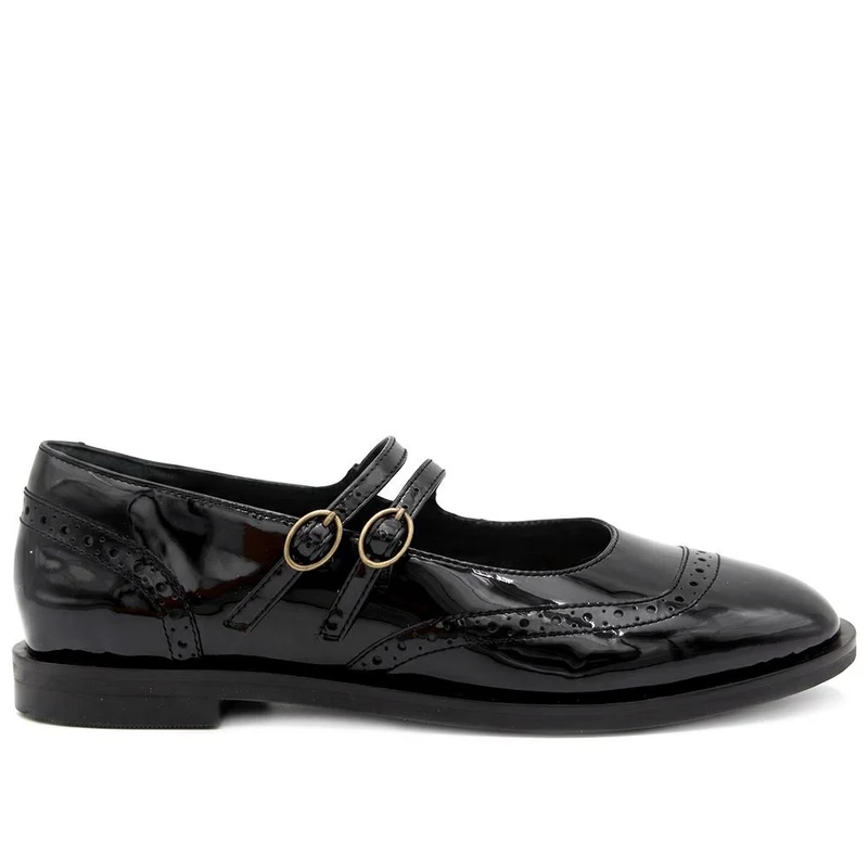 Sansa Leather Mary Janes With Brogue Detailing - SANSA / 329 916