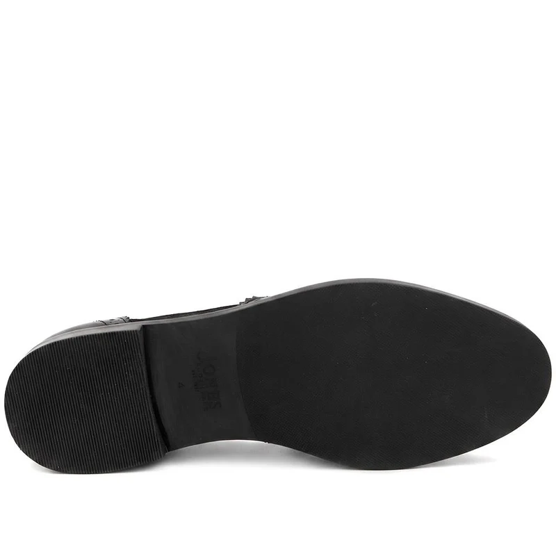 Siri Leather Brogue Detailed Tassel Loafers - SIRI / 329 917 - Black