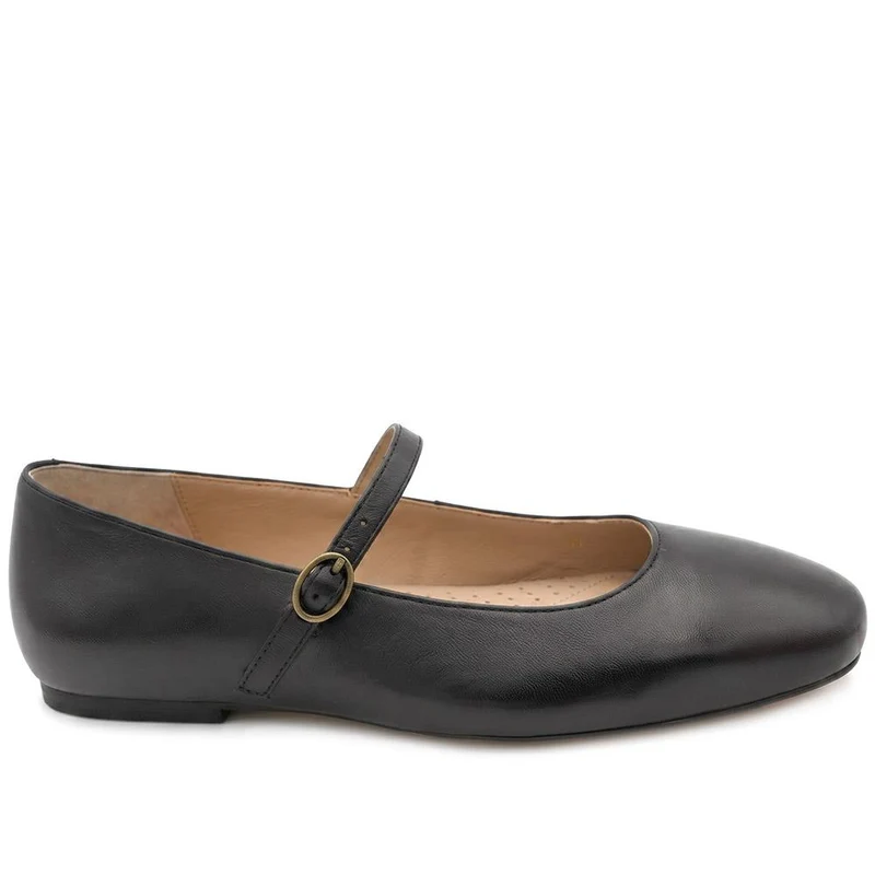 Sonnet Wide Fit Leather Mary Janes - SONNETWIDE / 329 918 - Black