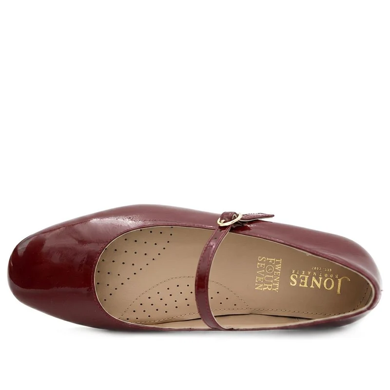 Sonnet Wide Fit Leather Mary Janes - SONNETWIDE / 329 918 - Burgundy Patent