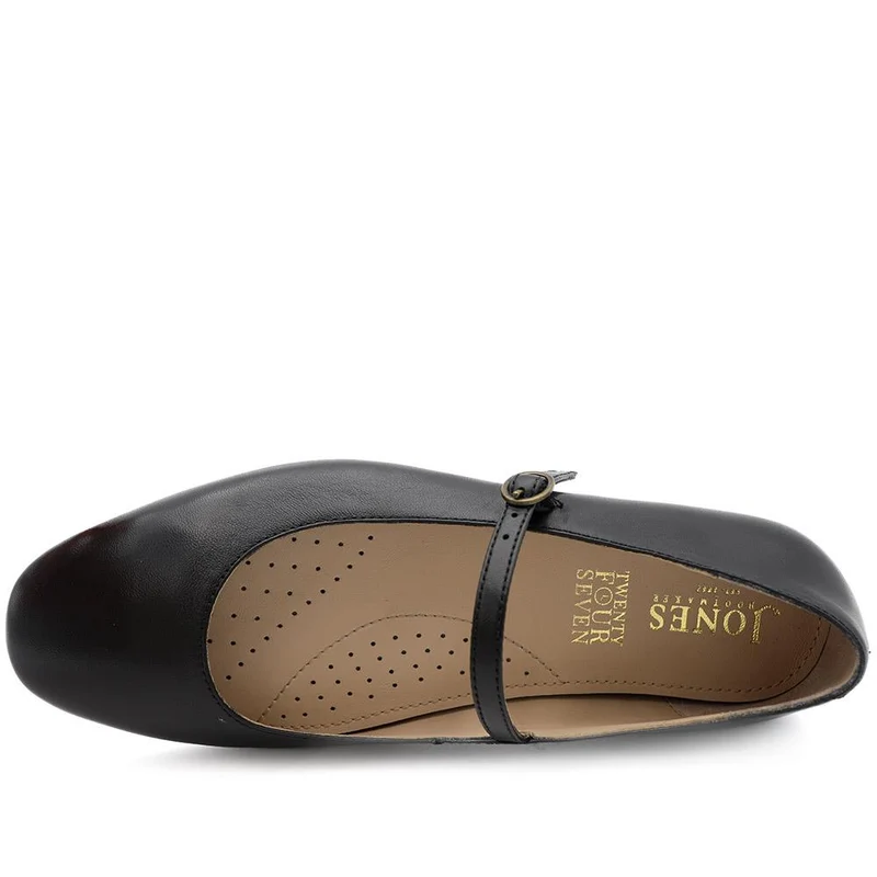 Sonnet Wide Fit Leather Mary Janes - SONNETWIDE / 329 918 - Black