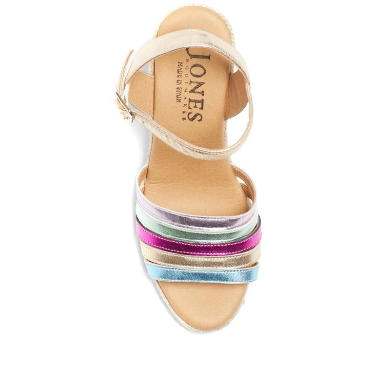 Alivia Espadrille Wedge Heels - ALIVIA / 323 627 - Metallic