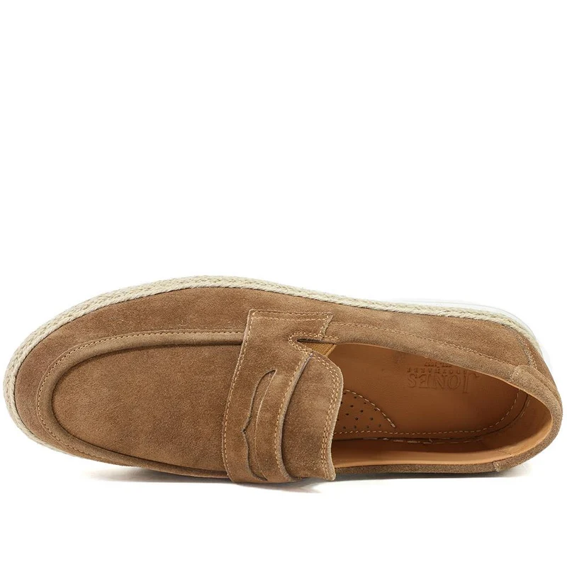 Redhill Leather Casual Slip On Shoes - REDHILL / 328 785 - Tan Suede