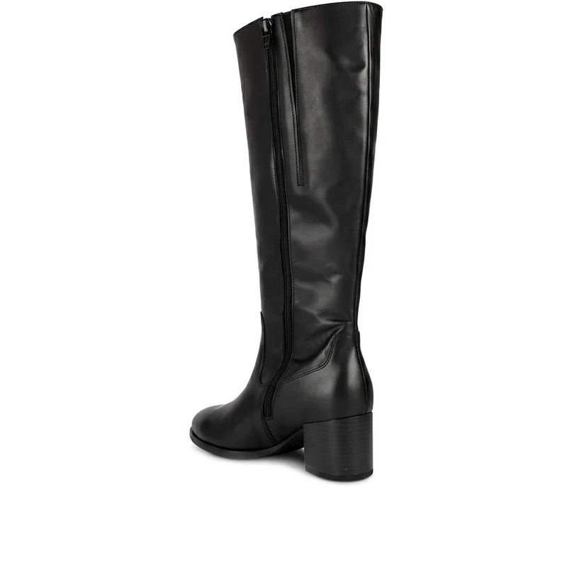 Gabor Wide Fit Leather Long Boots - GAB44501 / 330 009 - Black Leather