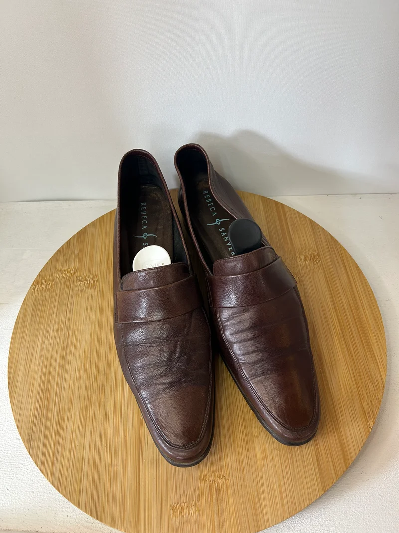 Vintage Slingback Schuhe Braun - Rebeca Sanver - Gr. 39