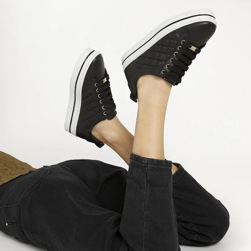 Arielle Leather Trainers - ARIELLE / 320 231 - Black