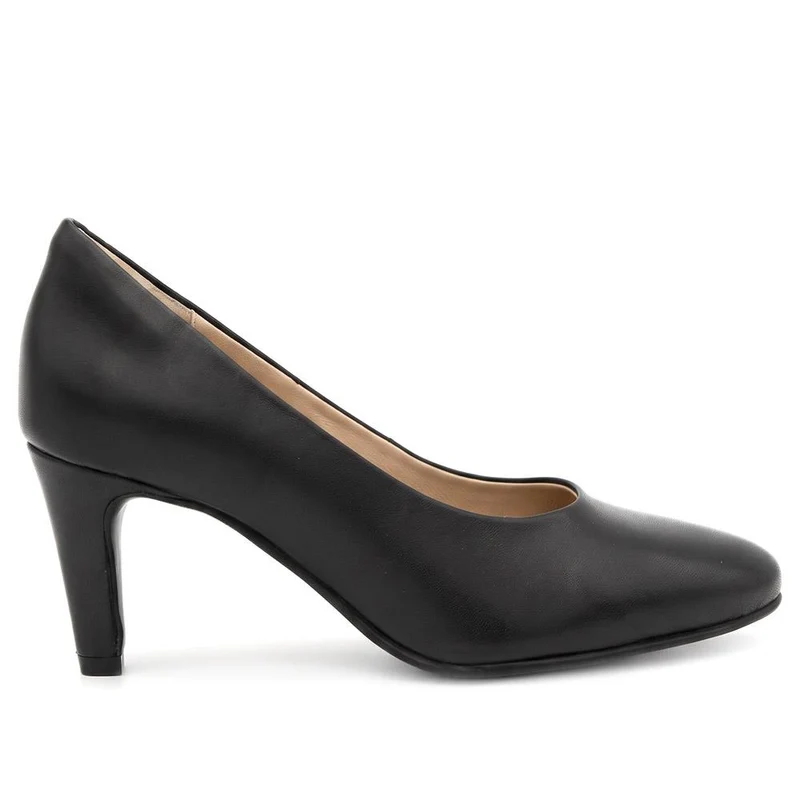 Zayna Leather Stiletto Heel Court Shoes - ZAYNA / 329 923 - Black