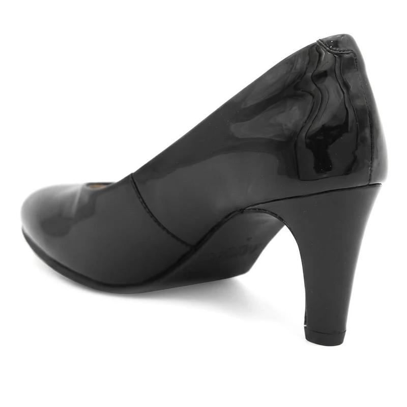 Zayna Leather Stiletto Heel Court Shoes - ZAYNA / 329 923 - Black Patent