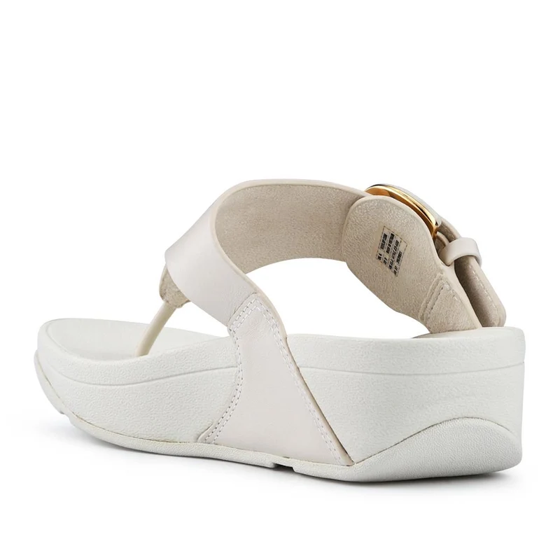 Leather Buckled Toe-Post Sandals - FITF41521 / 326 867 - Beige