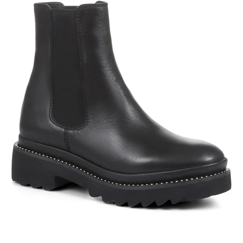 Belle Leather Chunky Chelsea Boots - INUOV32501 / 319 587 - Black