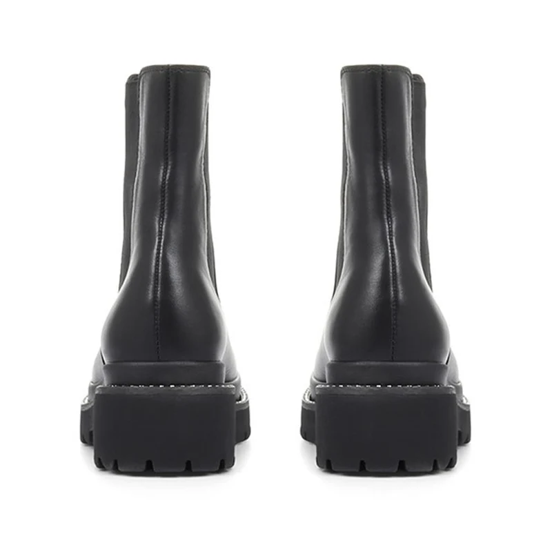 Belle Leather Chunky Chelsea Boots - INUOV32501 / 319 587 - Black