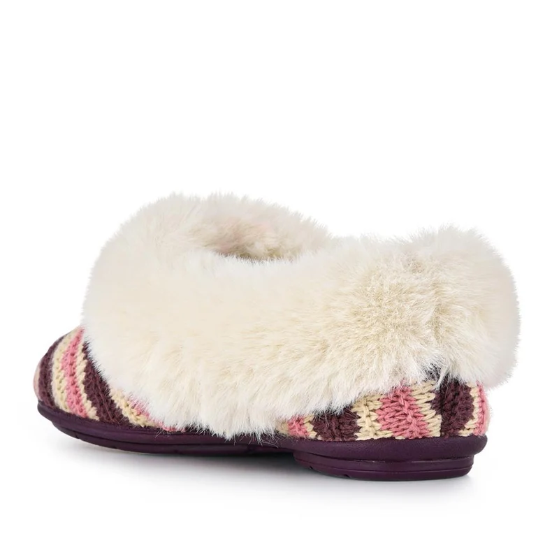 Franca Premium Faux-Fur-Lined Slippers - FRANCA / 328 532 - Purple Multi