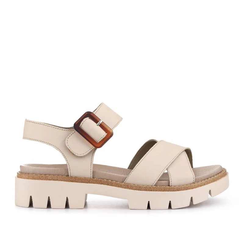 Chunky Leather Twin-Strap Sandals - DRS41517 / 327 094