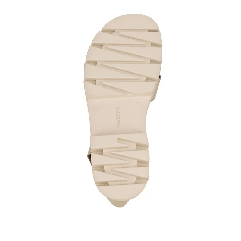 Chunky Leather Twin-Strap Sandals - DRS41517 / 327 094 - Beige