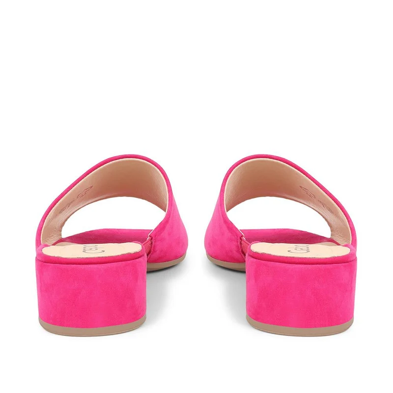 Heeled Leather Sandals - GAB37519 / 323 534 - Pink