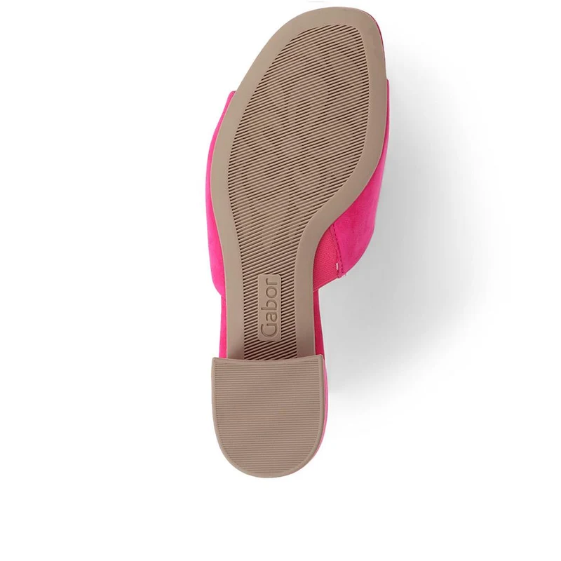 Heeled Leather Sandals - GAB37519 / 323 534 - Pink