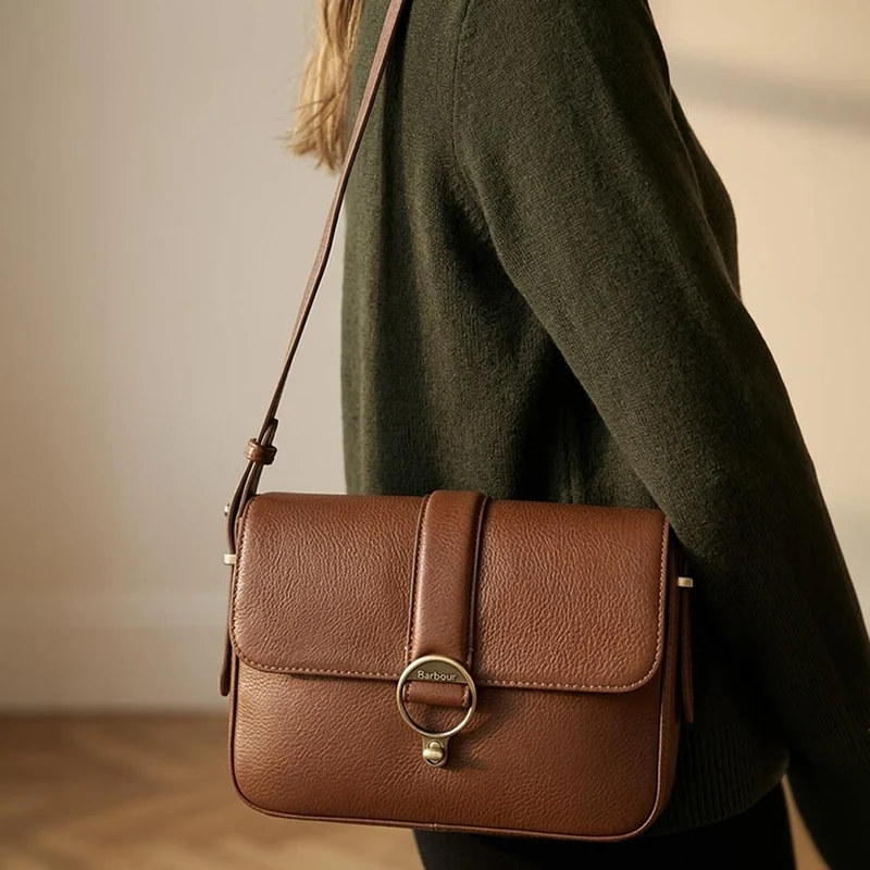 Barbour Rosa Leather Crossbody Bag - BARBR44515 / 329 679 - Tan