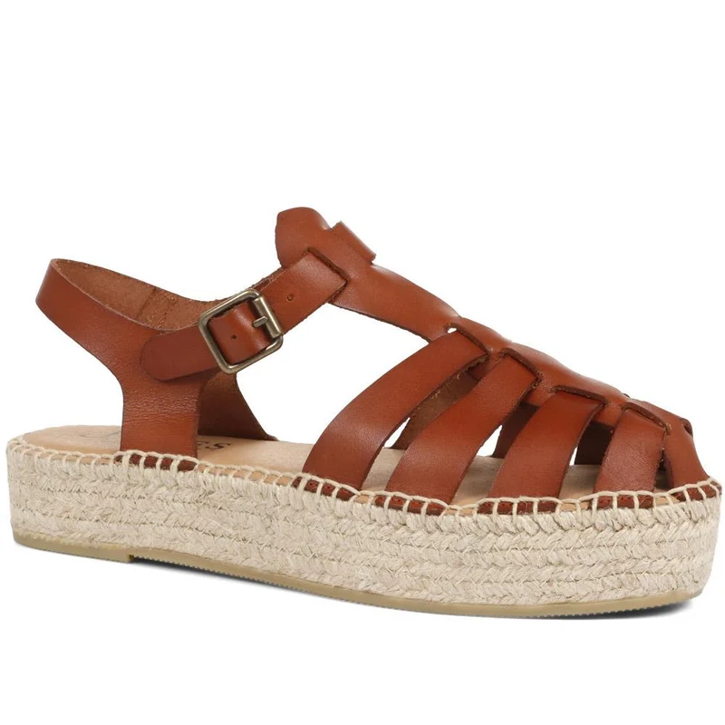 Adelynn Platform Espadrille Sandals - ADELYNN / 322 054 - Tan